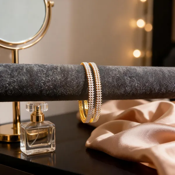 Gold-Tone_3-Line_CZ_Stone_Bangles_Pair