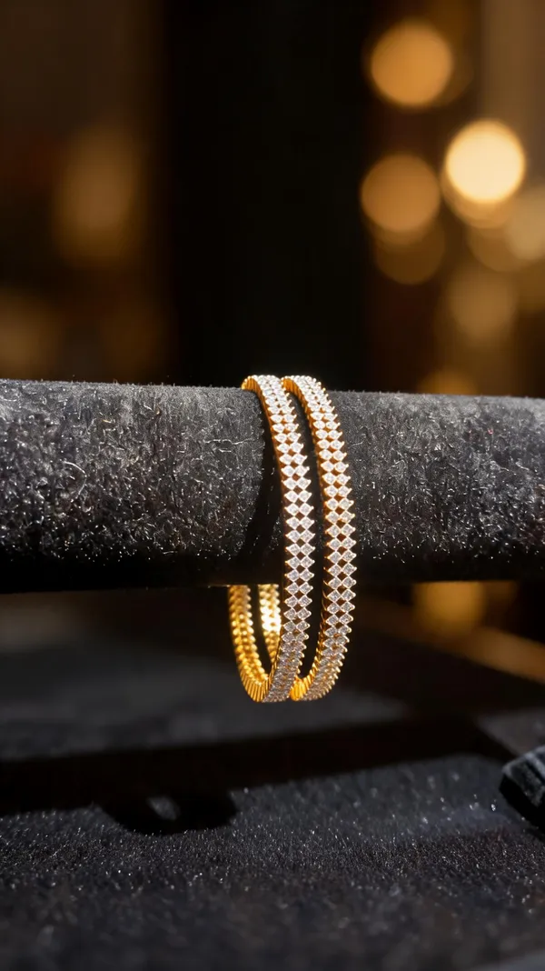Gold-Tone_3-Line_CZ_Stone_Bangles_Pair
