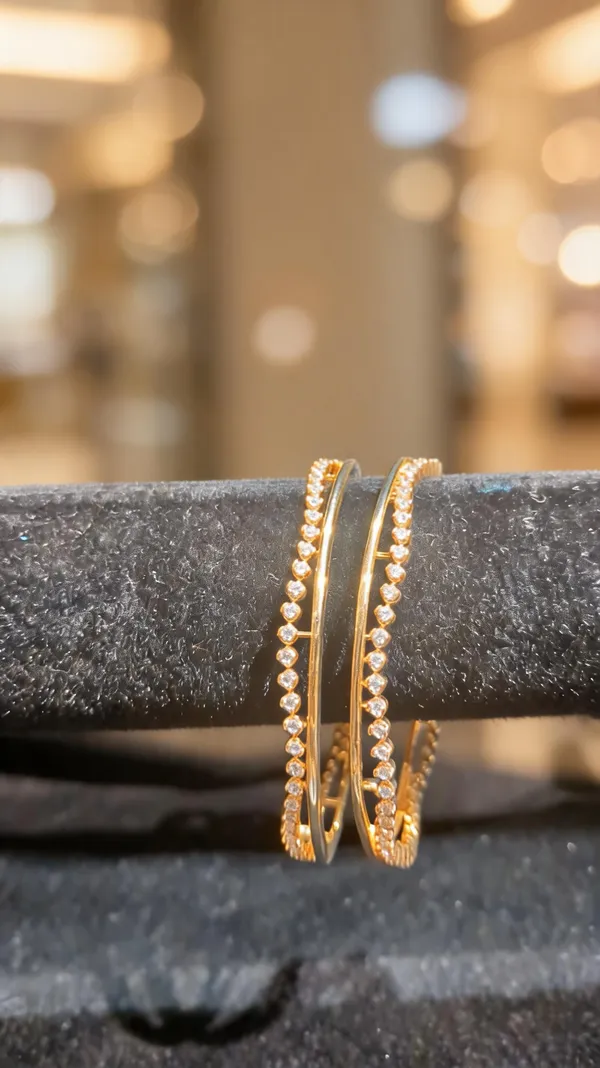 Gold-Tone_Double-Line_CZ_Studded_Bangles_Pair
