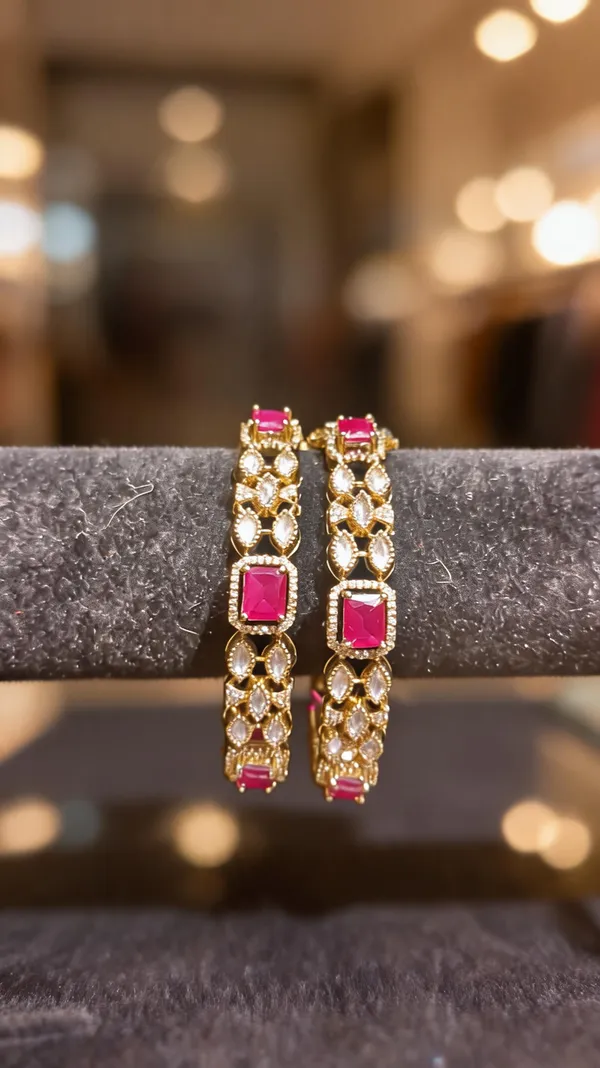 Gold-Tone_Ruby_Red_&_CZ_Kundan_Bangles_Pair