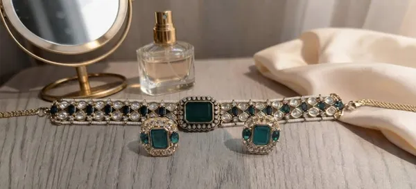 Emerald_Green_Stone_Kundan_Choker_Set
