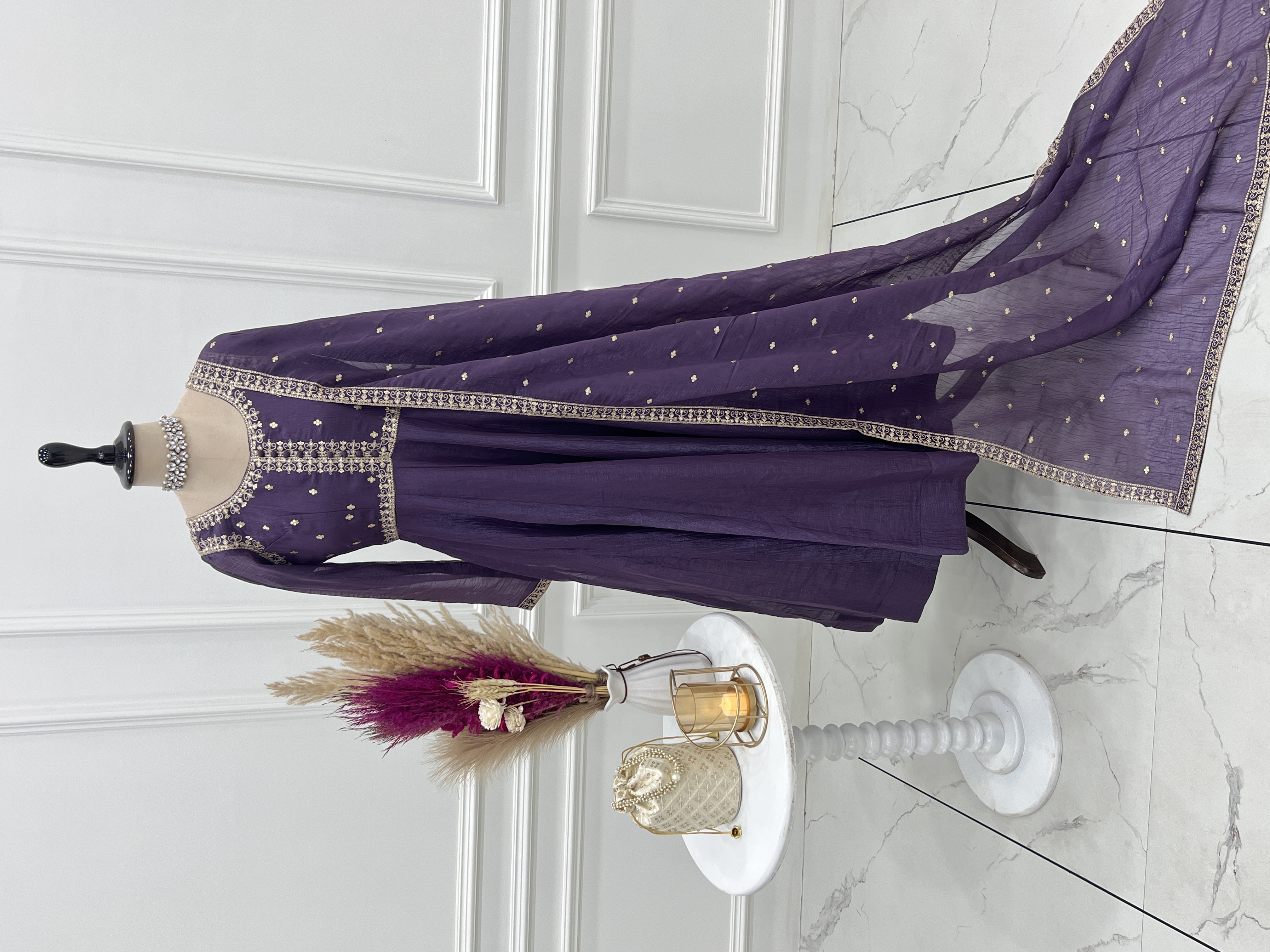Purple_Embellished_Anarkali_Suit_Set_for_Women