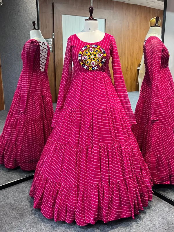 Magenta_Printed_Anarkali_Kurta_For_Women