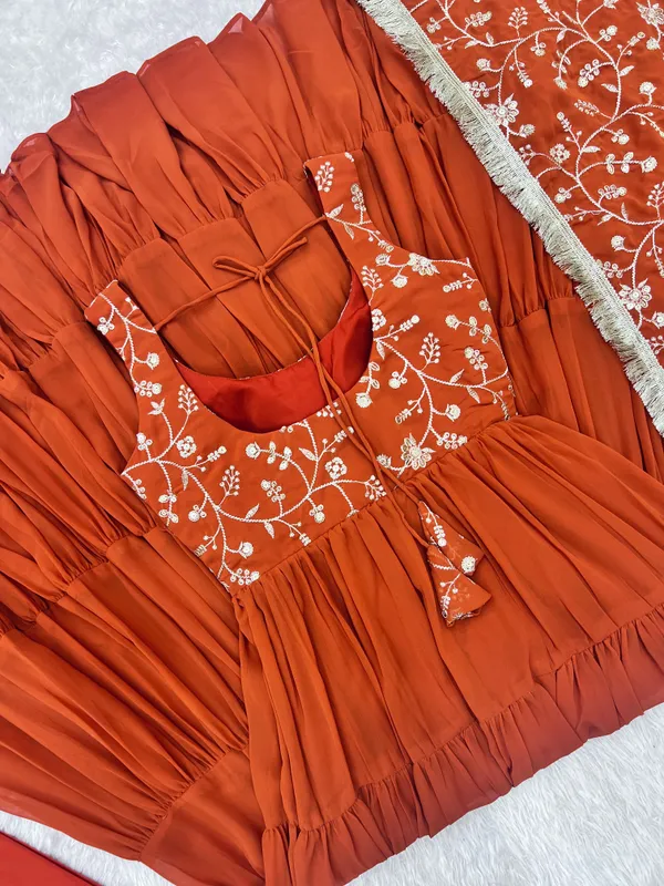 Orange_Embroidered_Anarkali_Suit_Set_for_Women