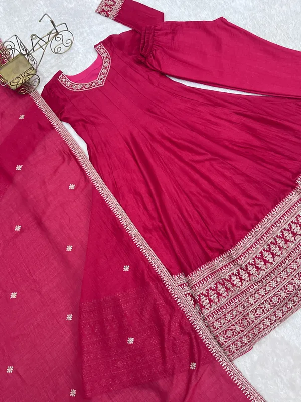 Pink_Embroidered_Anarkali_Suit_Set_for_Women