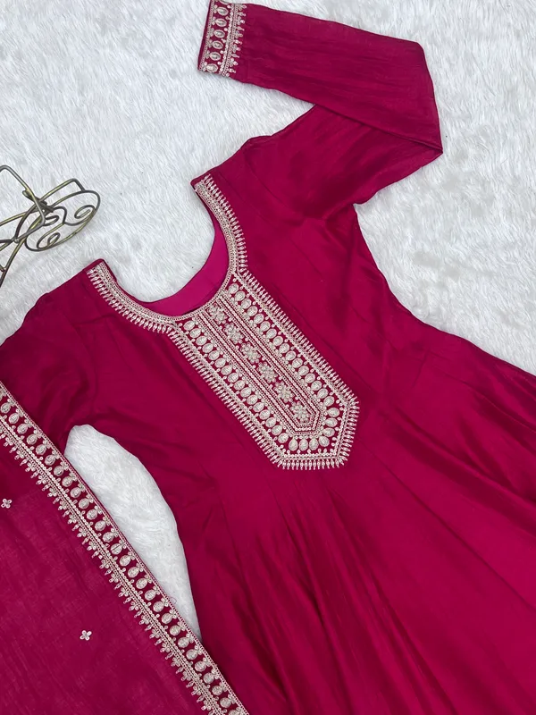 Magenta_Embroidered_Anarkali_Suit_Set_for_Women