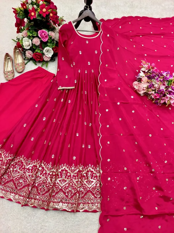 Maroon_Embroidered_Anarkali_Suit_Set_for_Women