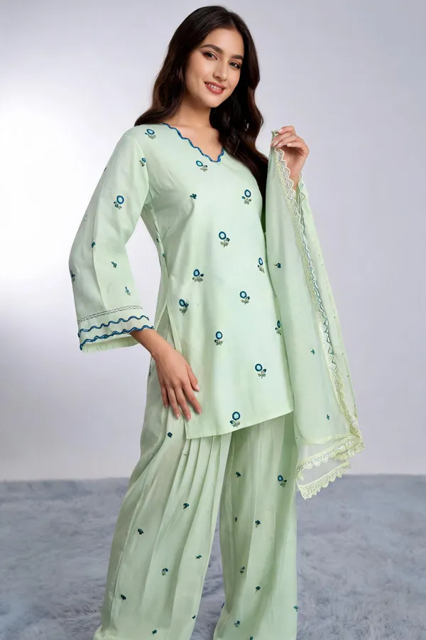 Green_Cotton_Palazzo_Set_For_Women