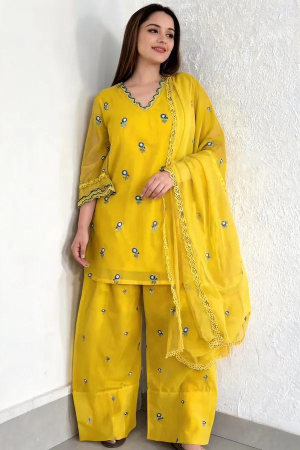 Yellow_Cotton_Palazzo_Set_For_Women