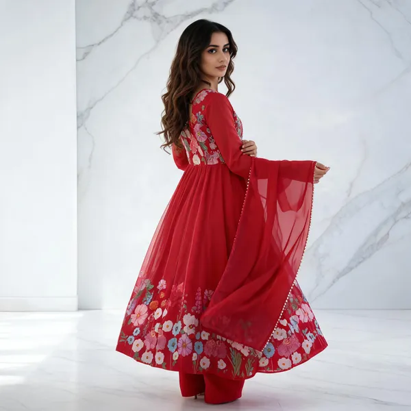 Red_Cotton_Anarkali_For_Women