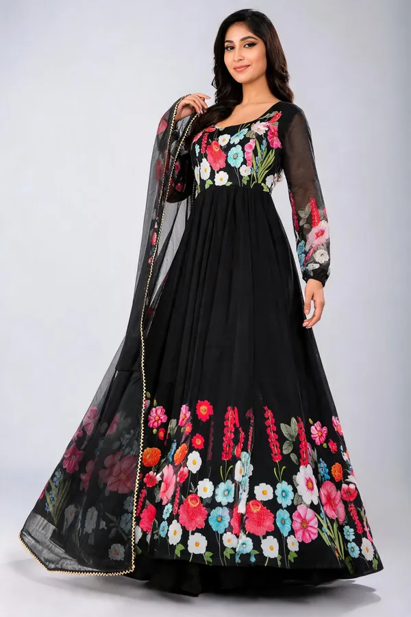 Black_Cotton_Anarkali_For_Women