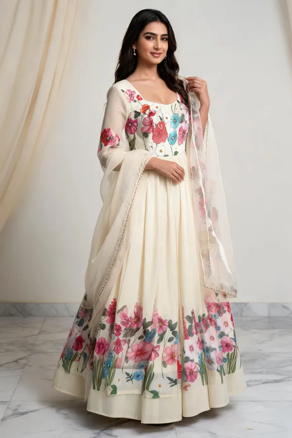 Cream_Cotton_Anarkali_For_Women