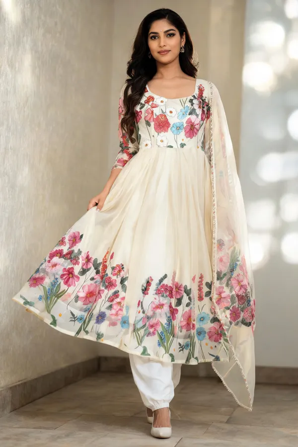 Cream_Cotton_Anarkali_For_Women