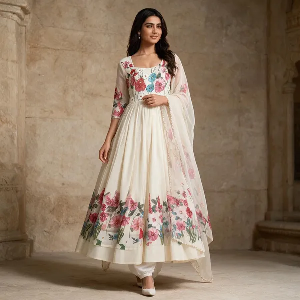 Cream_Cotton_Anarkali_For_Women
