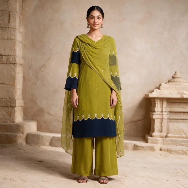 Olive_Green_Cotton_Palazzo_Set_For_Women