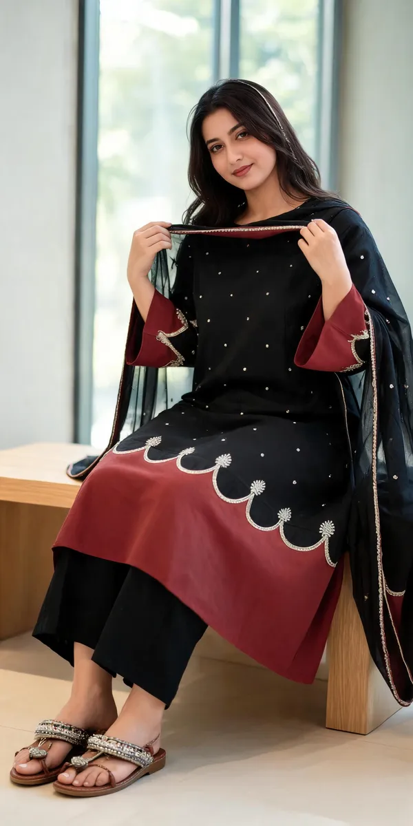 Black_&_Maroon_Cotton_Palazzo_Set_For_Women