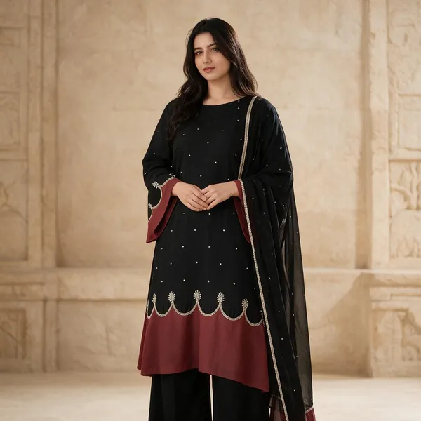 Black_&_Maroon_Cotton_Palazzo_Set_For_Women
