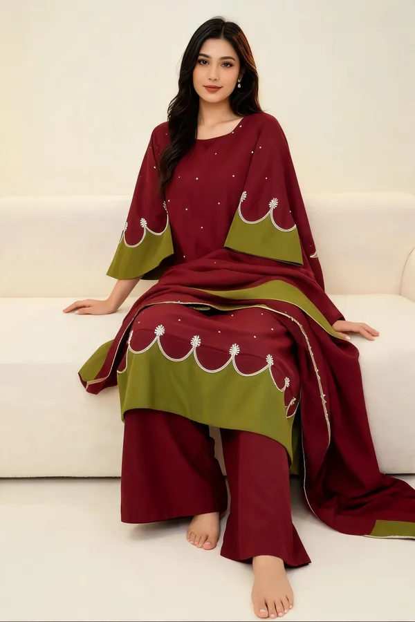 Maroon_Cotton_Palazzo_Set_For_Women