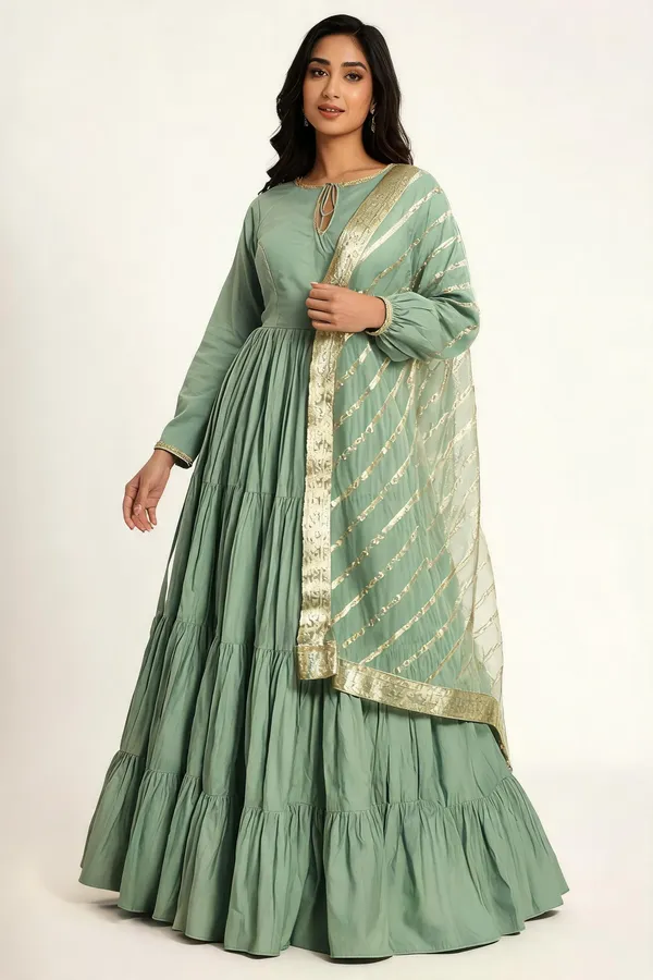 Sage_Green_Pure_Roman_Silk_Anarkali_For_Women