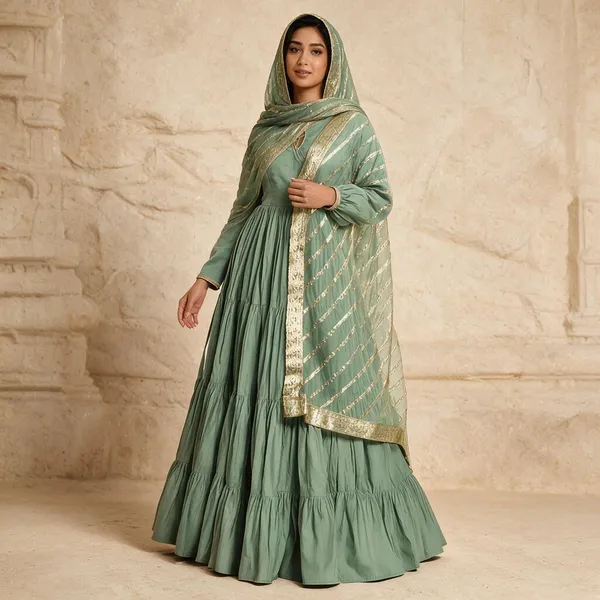 Sage_Green_Pure_Roman_Silk_Anarkali_For_Women