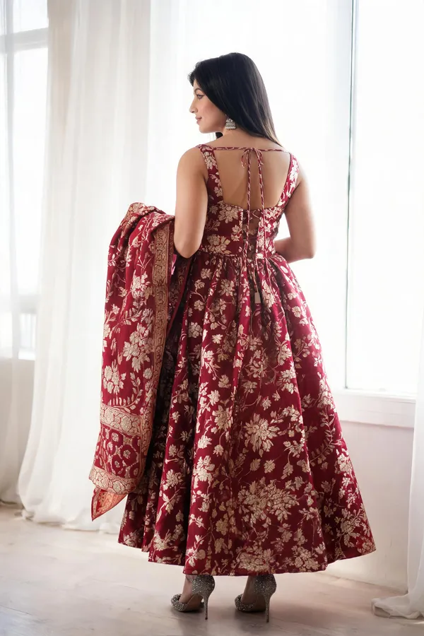 Maroon_Cotton_Anarkali_For_Women