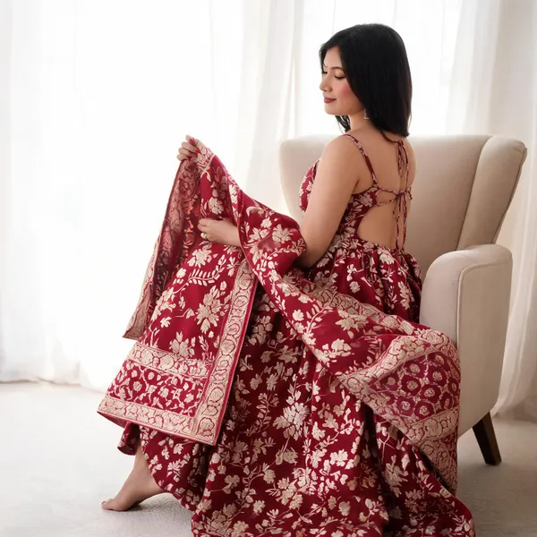 Maroon_Cotton_Anarkali_For_Women