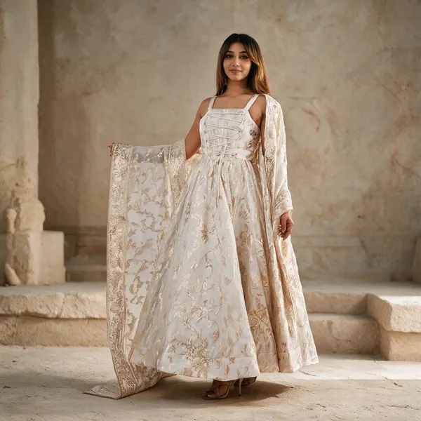 Cream_Cotton_Anarkali_For_Women