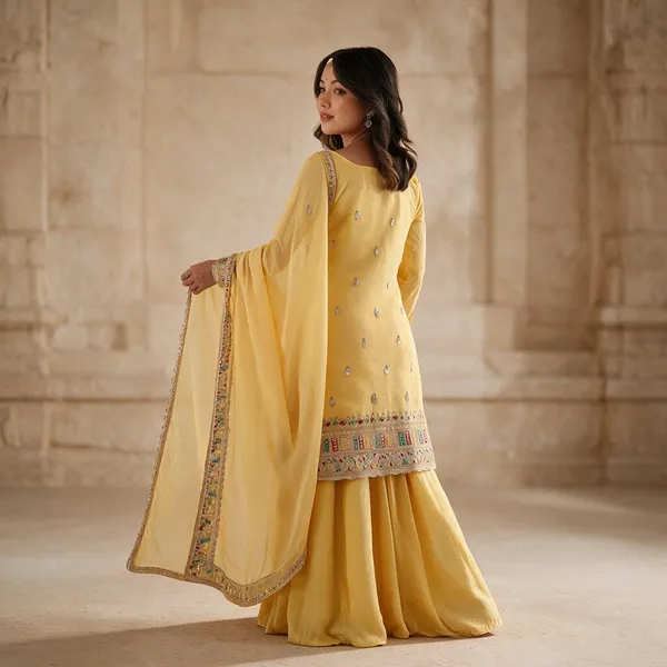 Yellow_Silk_Sharara_Set_For_Women