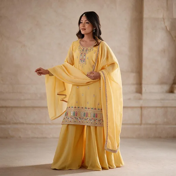 Yellow_Silk_Sharara_Set_For_Women