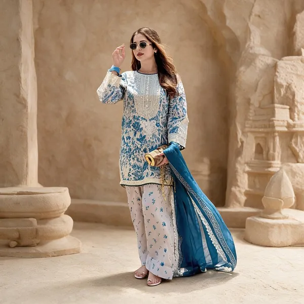 Blue_Cotton_Palazzo_Set_For_Women