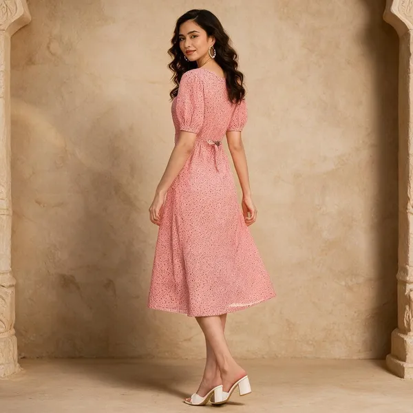 Pink_Georgette_One_Piece_For_Women