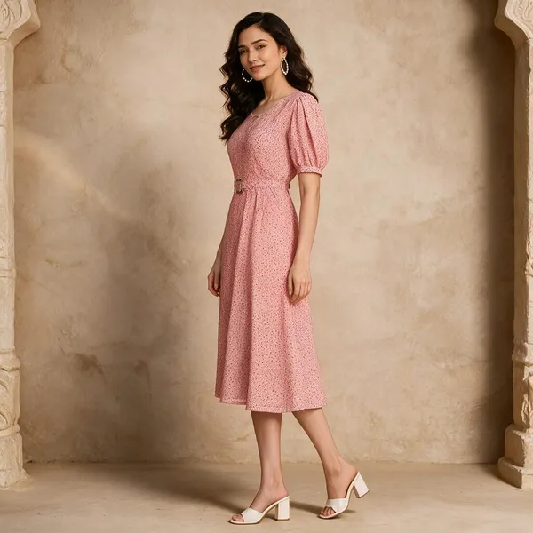 Pink_Georgette_One_Piece_For_Women