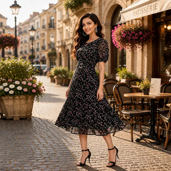 Black_Georgette_One_Piece_For_Women