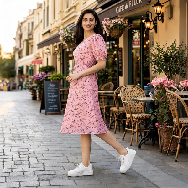 Pink_Georgette_One_Piece_For_Women