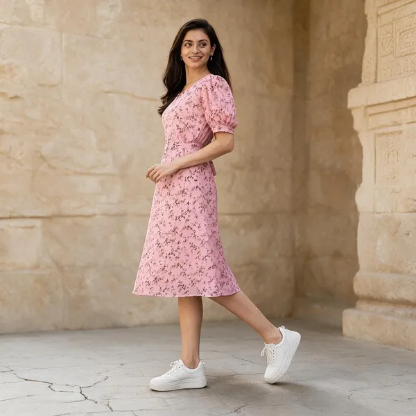 Pink_Georgette_One_Piece_For_Women