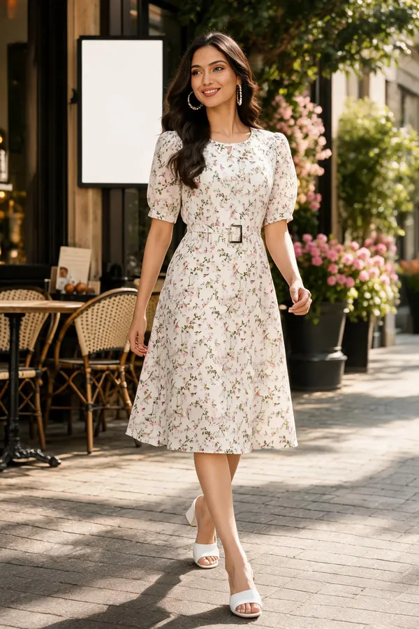 White_Georgette_One_Piece_For_Women