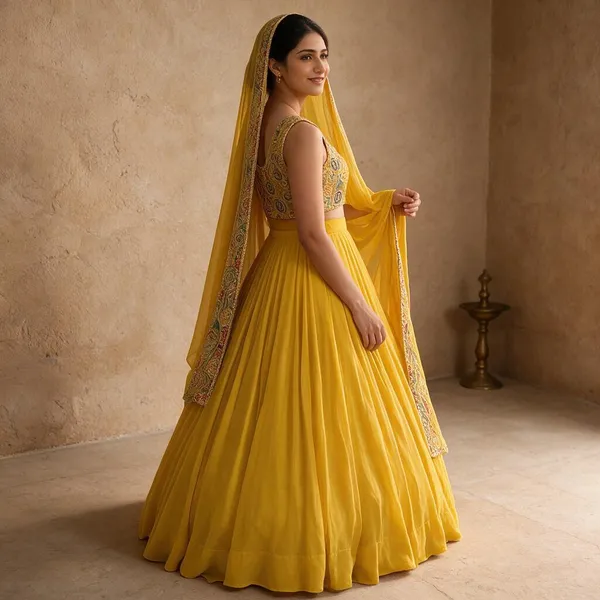 Yellow_Georgette_Lehenga_Set_For_Women
