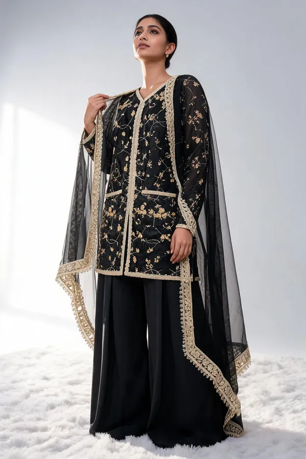 Black_Cotton_3_Pcs_Palazzo_Pair_For_Women