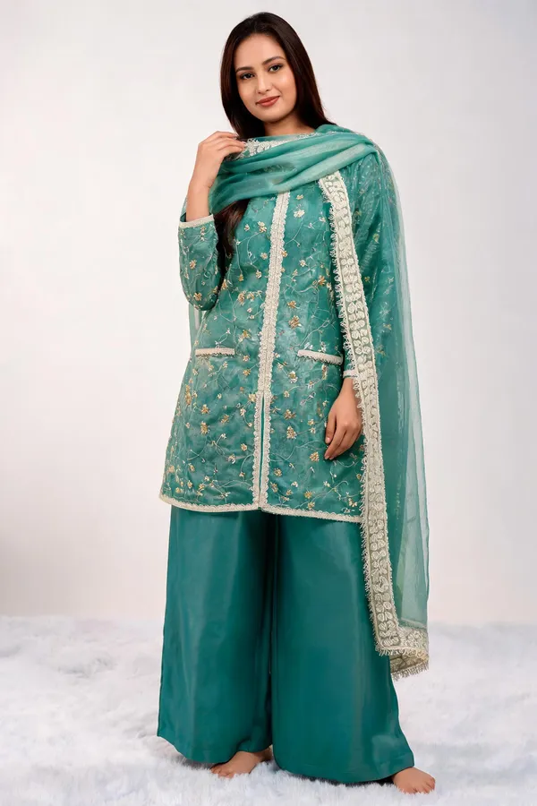 Teal_Cotton_3_Pcs_Palazzo_Pair_For_Women