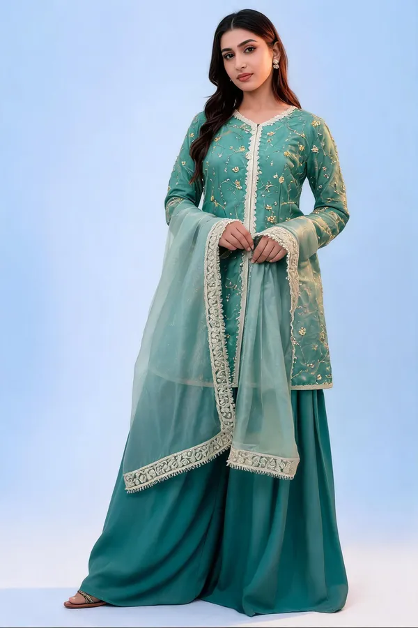 Teal_Cotton_3_Pcs_Palazzo_Pair_For_Women