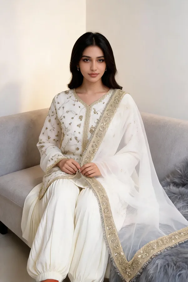 White_Cotton_3_Pcs_Palazzo_Pair_For_Women