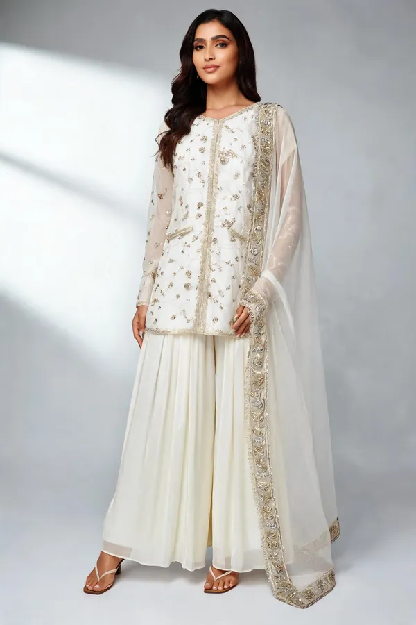 White_Cotton_3_Pcs_Palazzo_Pair_For_Women