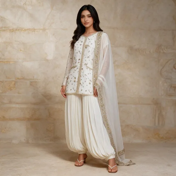 White_Cotton_3_Pcs_Palazzo_Pair_For_Women
