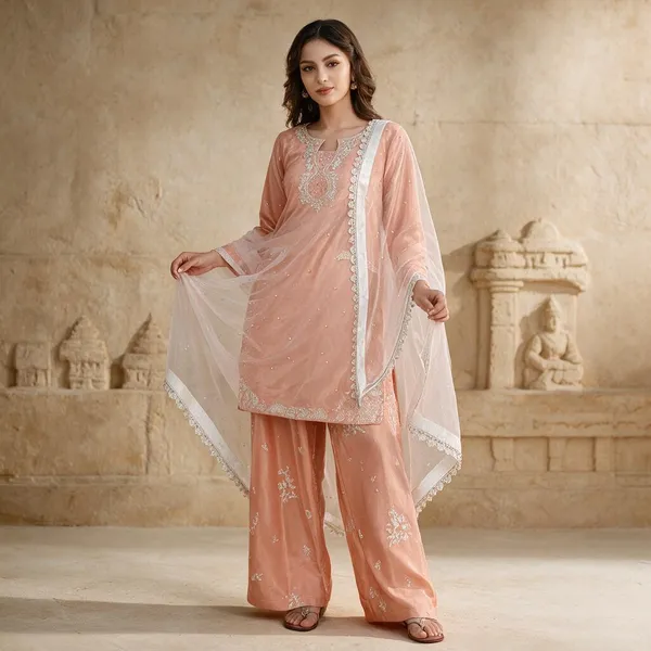 Peach_Cotton_Anarkali_For_Women
