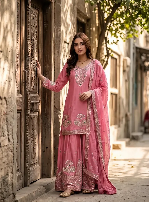 Pink_Cotton_Sharara_Pair_For_Women