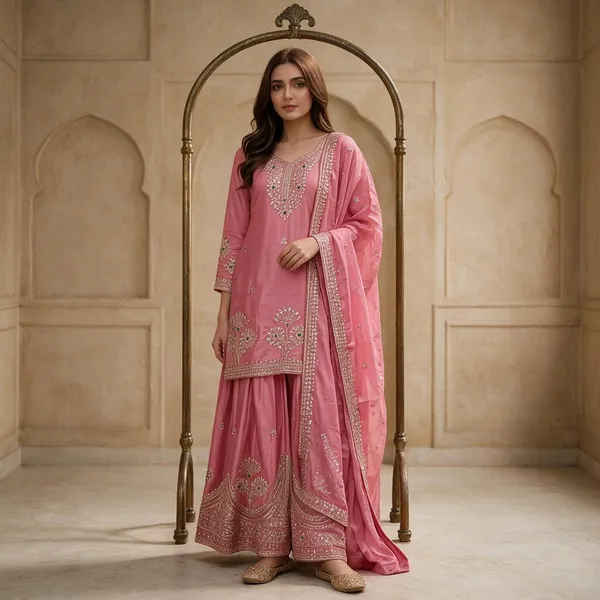 Pink_Cotton_Sharara_Pair_For_Women