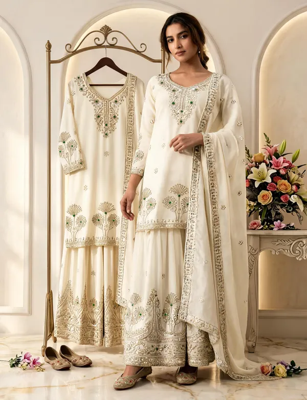 Ivory_Cotton_Sharara_Pair_For_Women