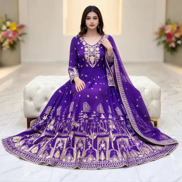 Purple_Georgette_Gown_For_Women