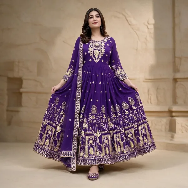 Purple_Georgette_Gown_For_Women
