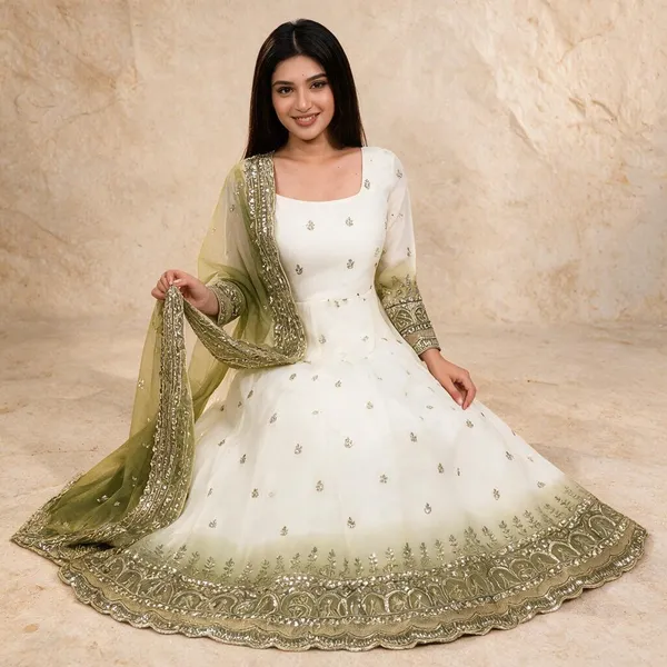 Ivory_Georgette_Gown_For_Women